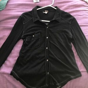 Free people Black button down